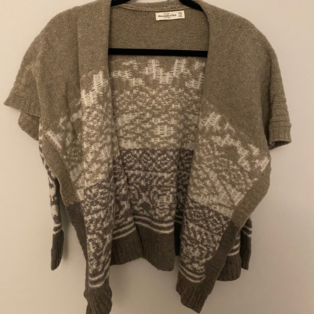 Abercrombie and Fitch Brown printed cardigan